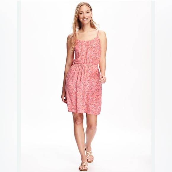 Old Navy Orange Shells Print Cami Dress Women's Size XL - Picture 1 of 13
